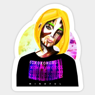 soft soda abstract girl chachazart Sticker